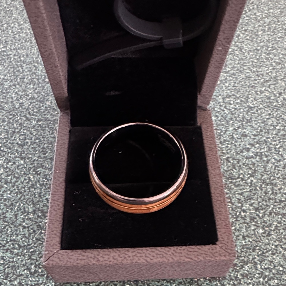 Men's Black and Brown Ring